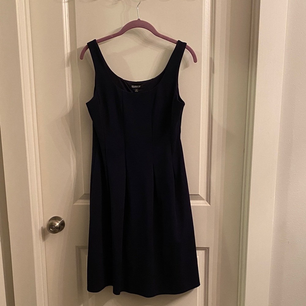 Glamour Navy Blue Mini Dress
